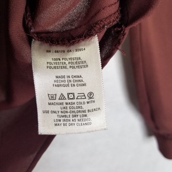 Anthropologie Maeve Eva Wrap Drape Front Blouse Women's Size 2 Crepe Taupe - Picture 10 of 16